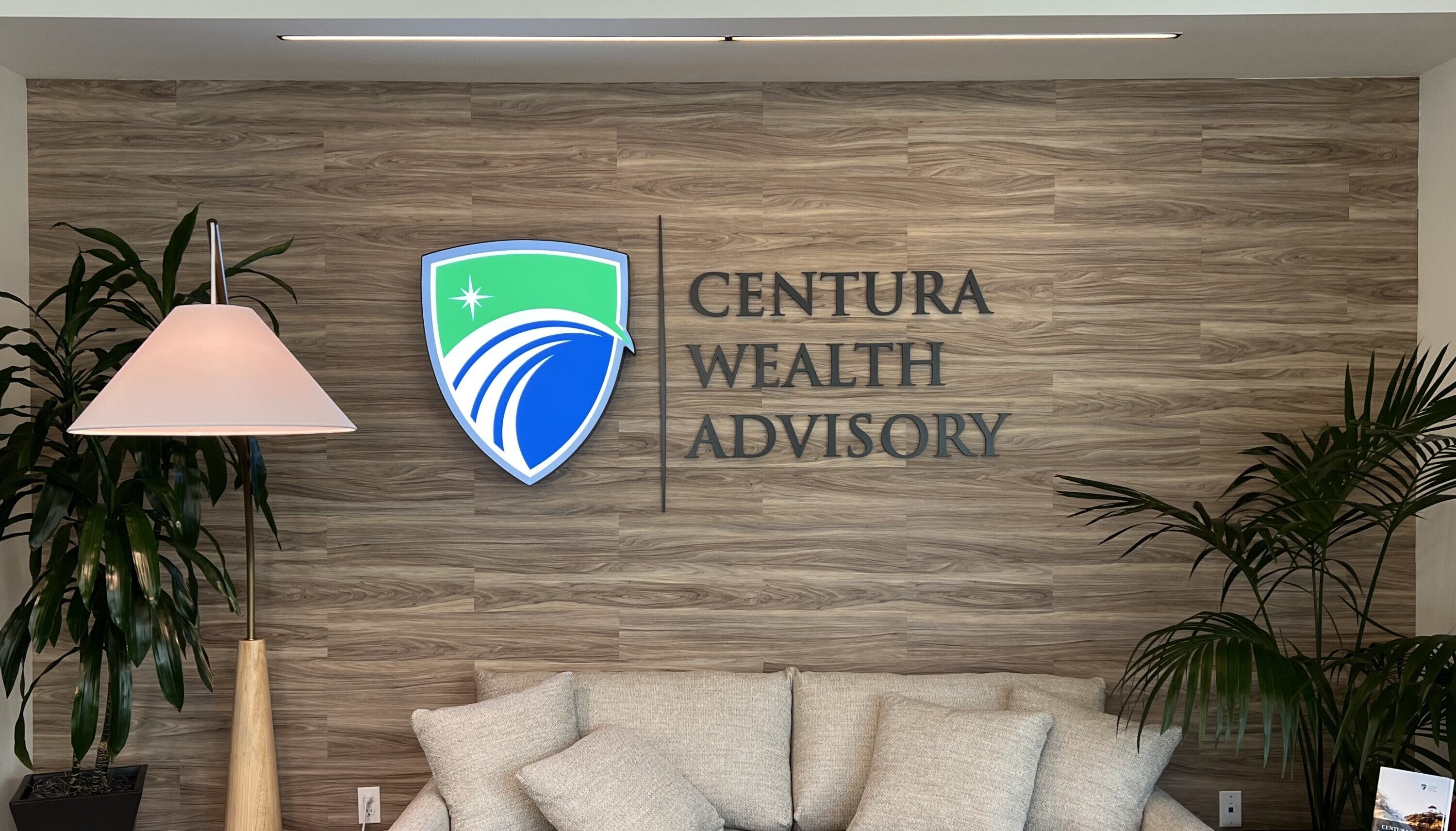 Centura Lit Office Lobby Signage