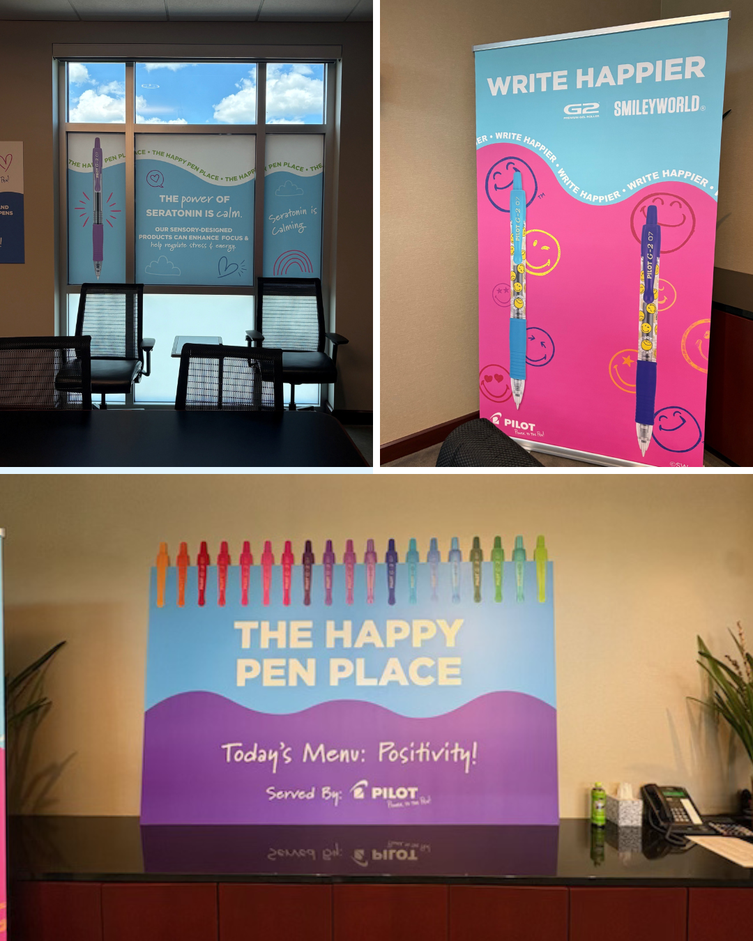 Pilot G2 “The Happy Pen Place” Conference Graphics