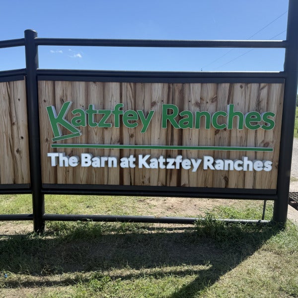 A New Welcome Sign for The Barn at Katzfey Ranch