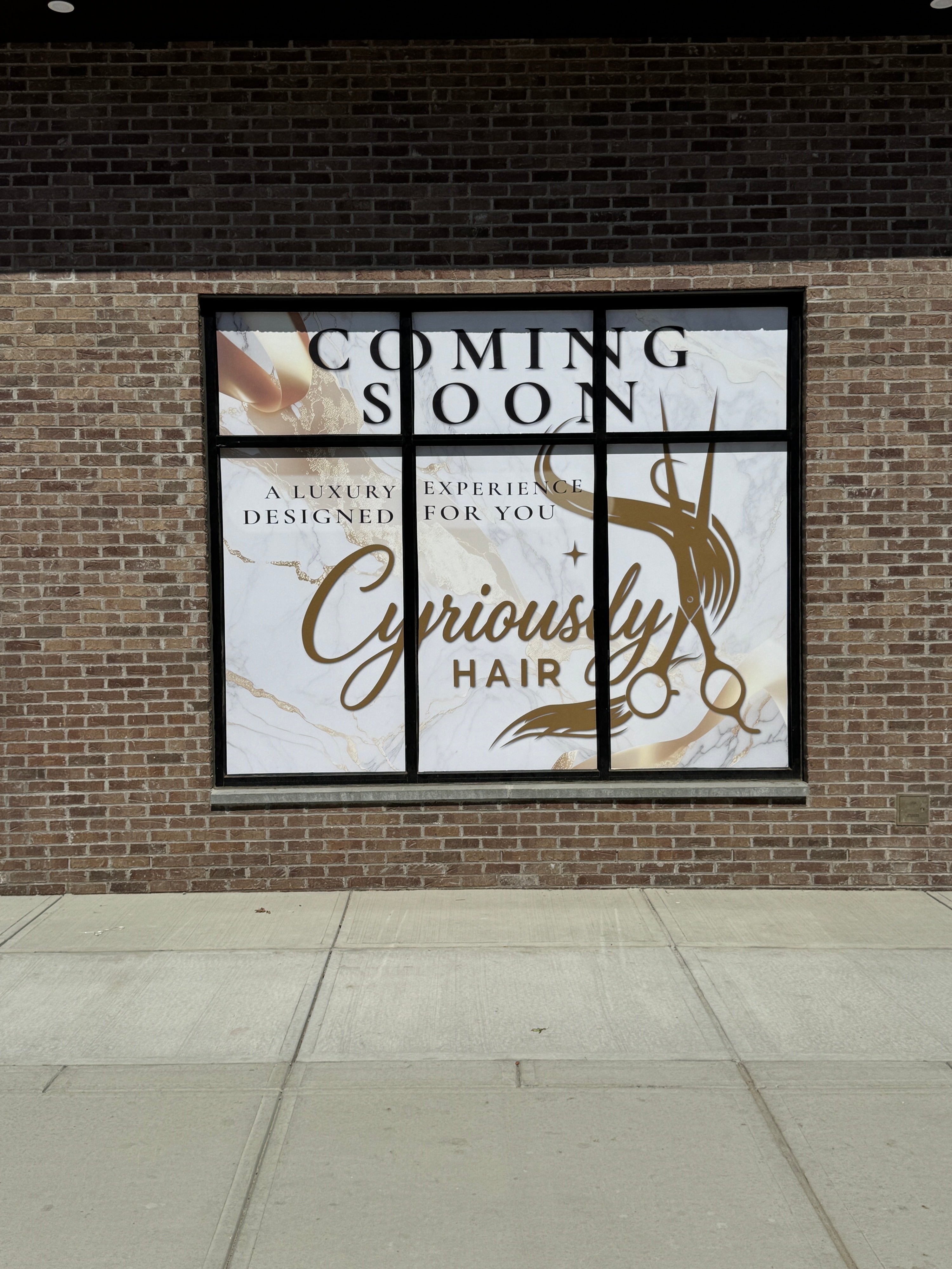 Custom Storefront Window Graphics for Cyriously Hair | Bristol, CT