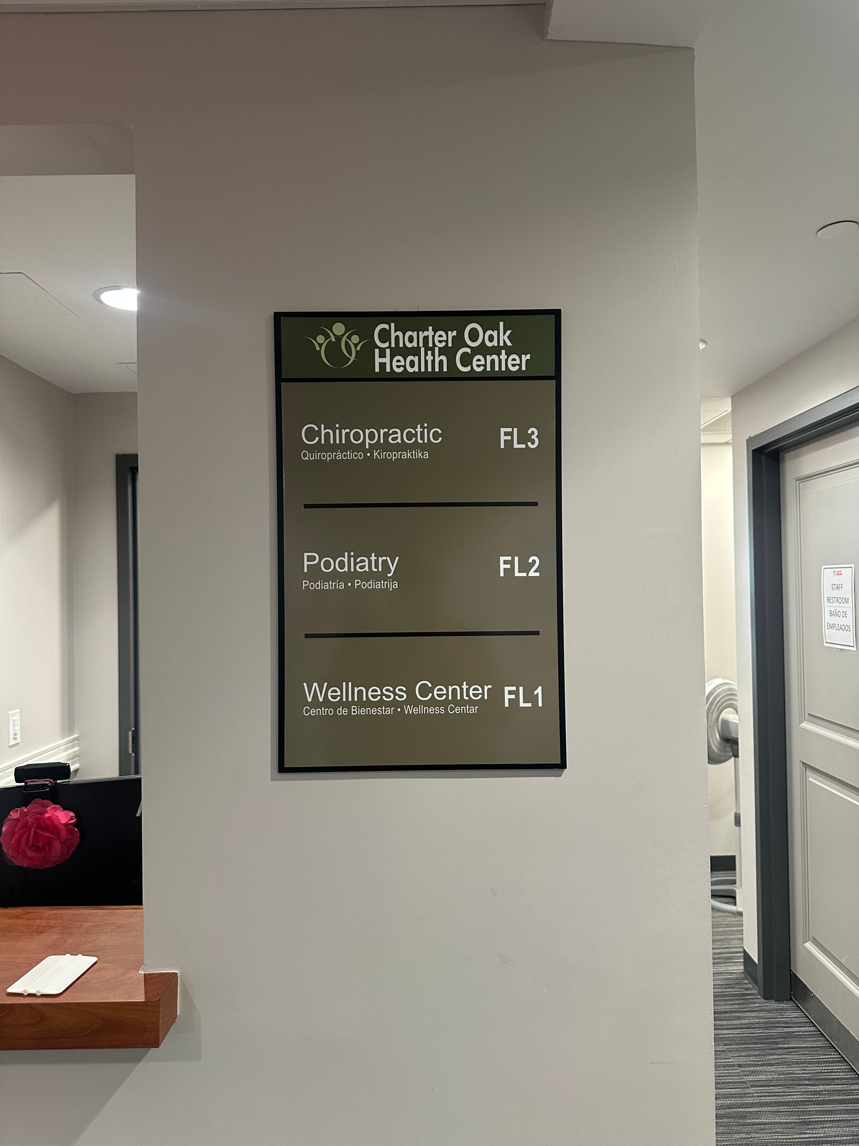 Interior Directory Sign Update for Charter Oak Health Center | Hartford, CT