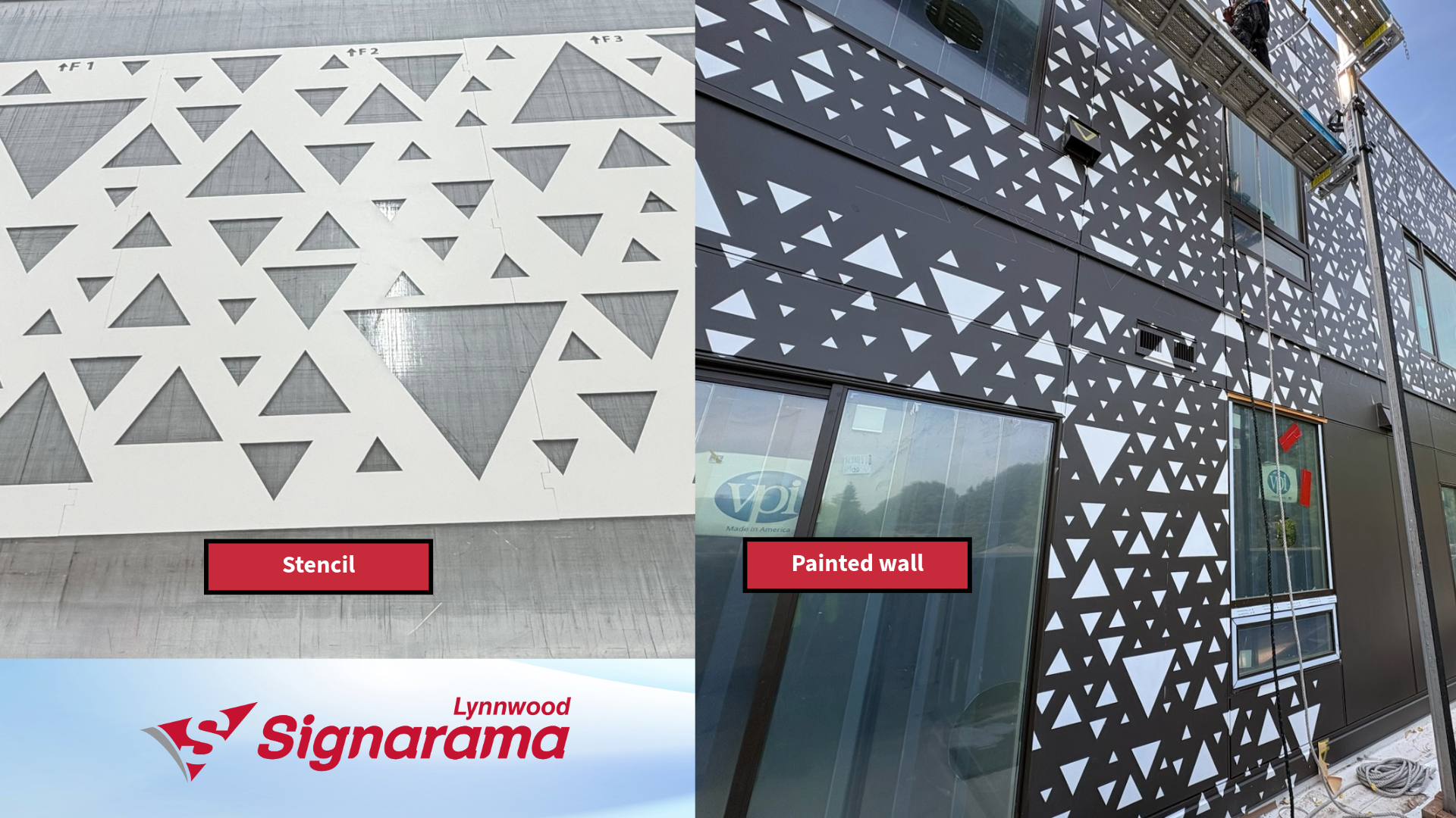 Custom Polystyrene Stencils for Large-Scale Building Graphics in Seattle, WA