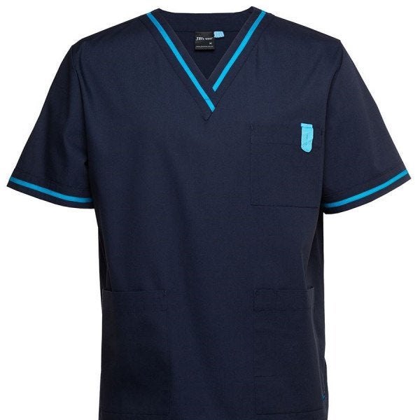 Custom Men's Contrast Scrubs Top