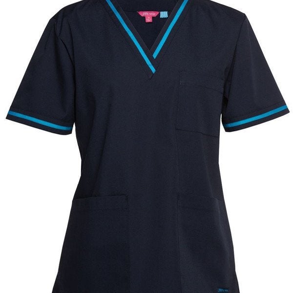 Custom Ladies Contrast Scrubs Top