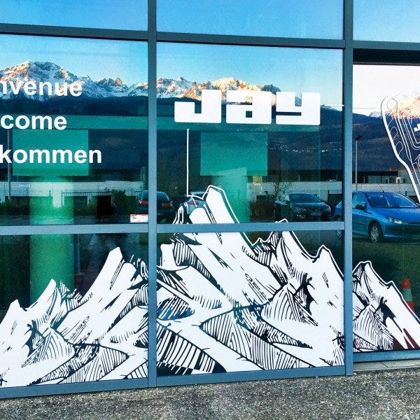 vitrophanie entreprise Jay Grenoble
