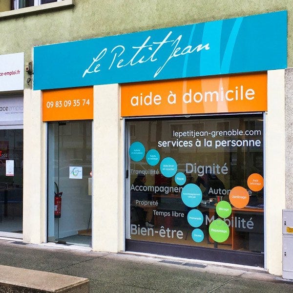 enseigne et vitrophanie grenoble signarama