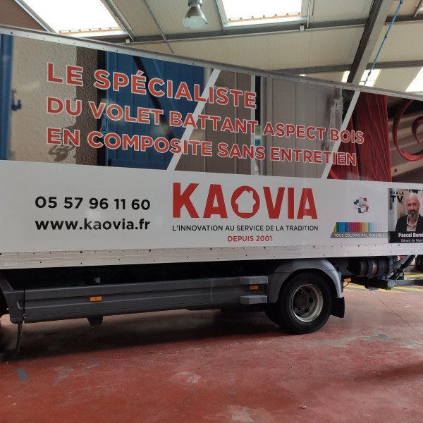 Publicité sur camion