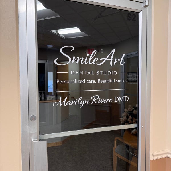 Vinyl Window Door Graphics - Smile Art Dental Studio (Framingham, MA)