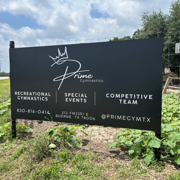 Prime Gymastics_Exterior Fence Sign_8x4_Sign2