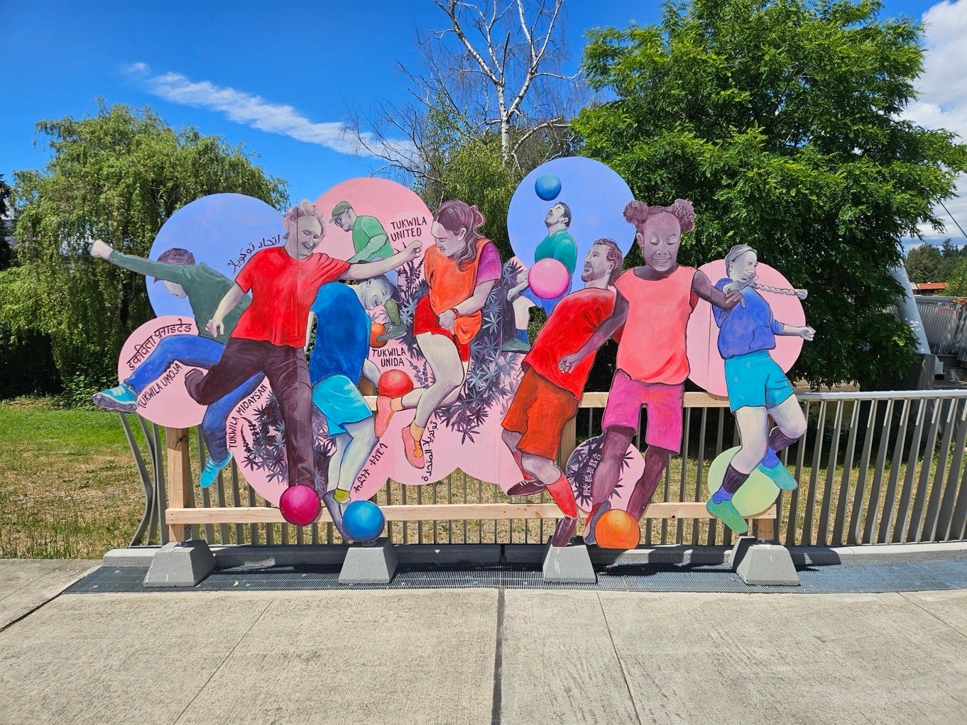 City of Tukwila Welcomes the World Cup with Art by Jean Bradbury - Tukwila, WA