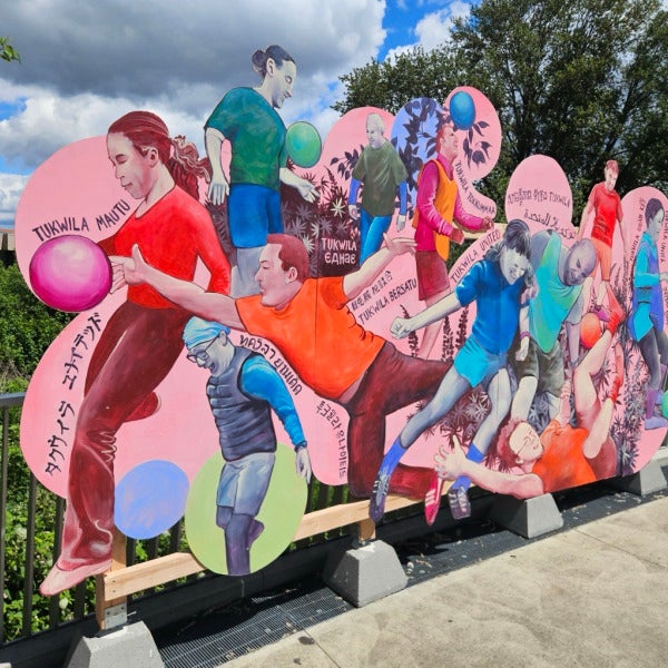 City of Tukwila Welcomes the World Cup with Art by Jean Bradbury - Tukwila, WA