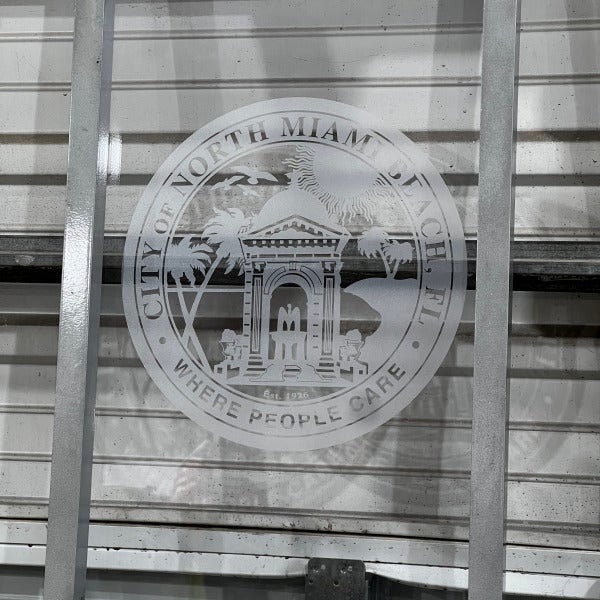 Custom Bus Stop Acrylic & Frosted Vinyl Signage for the City of North Miami Beach