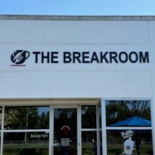 Acrylic Dimensional Letter Building Sign for The Breakroom in Bothell, WA