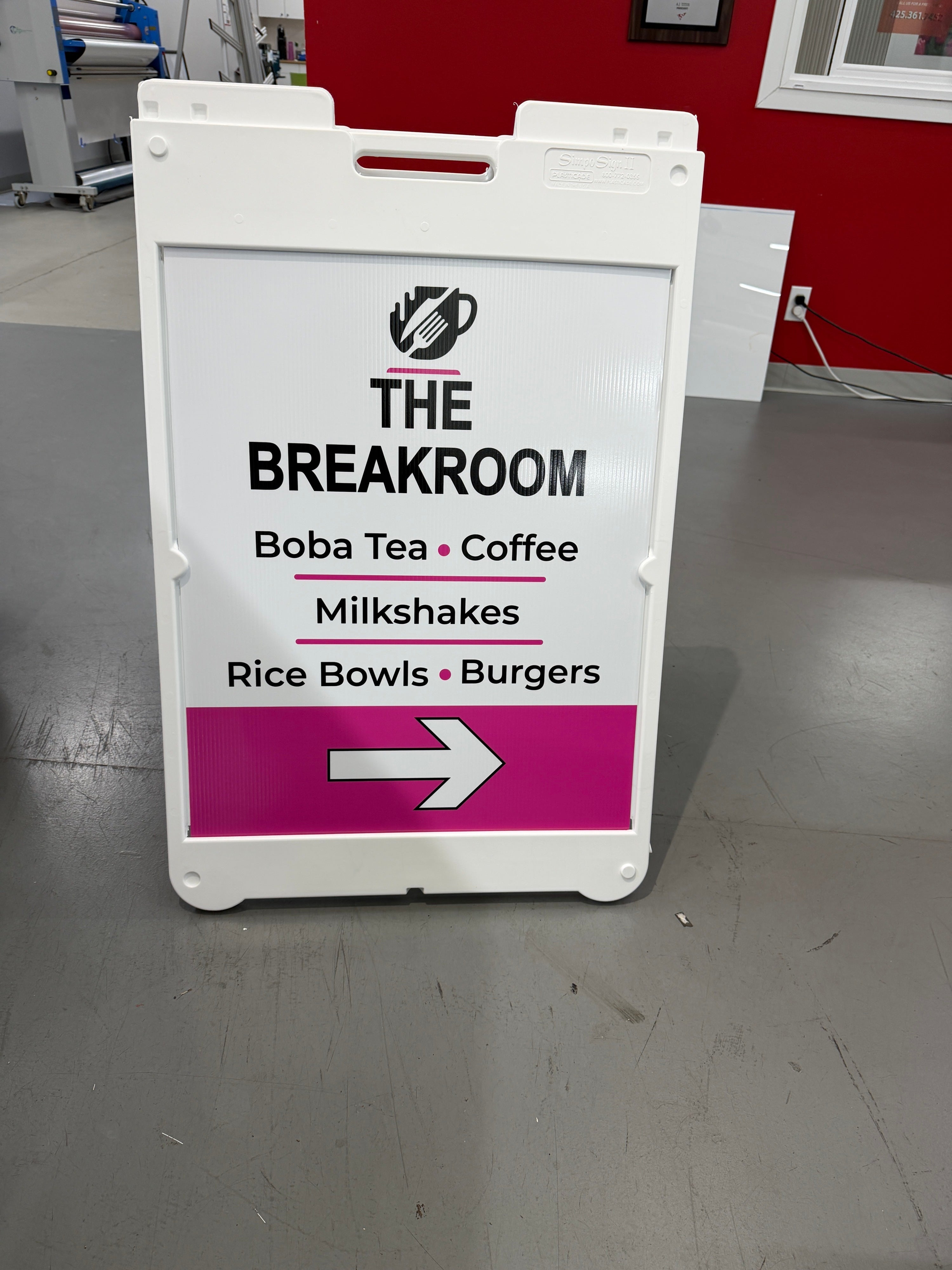 Acrylic Dimensional Letter Building Sign for The Breakroom in Bothell, WA