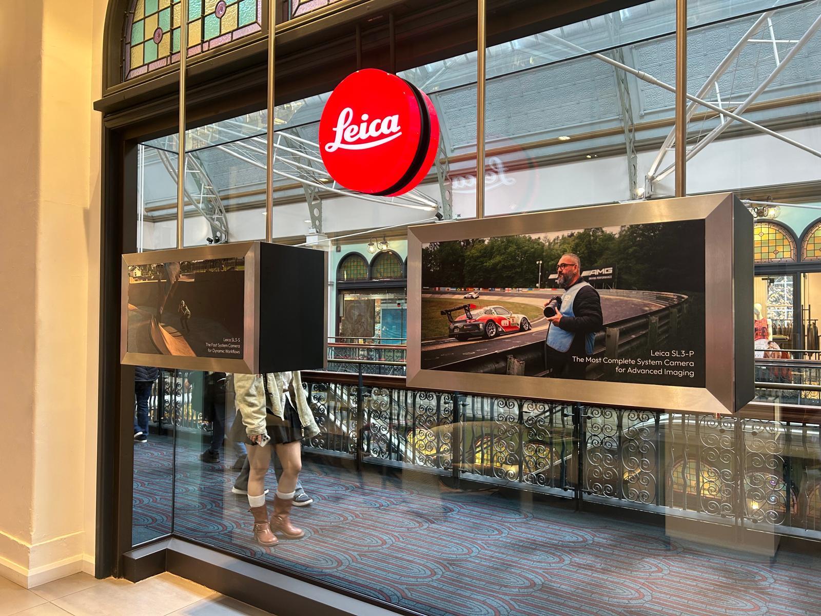Vinyl graphics installed for Leica QVB