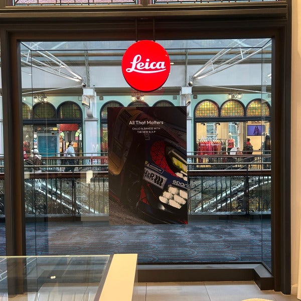 Vinyl graphics installed for Leica QVB