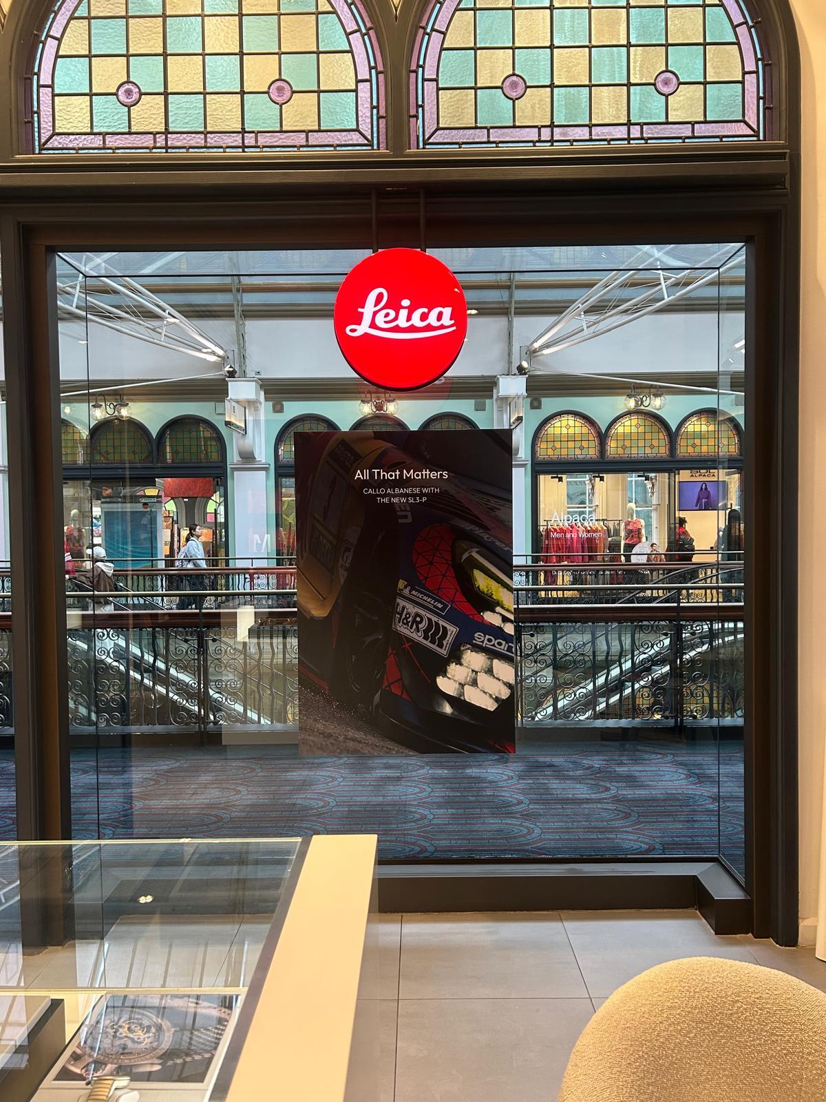 Vinyl graphics installed for Leica QVB