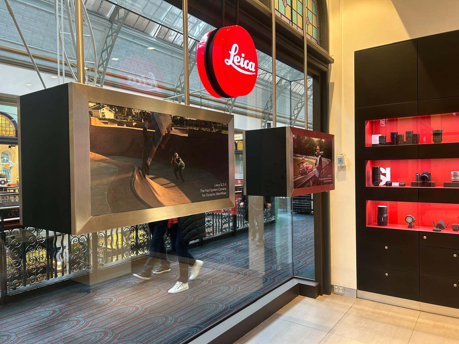 Vinyl graphics installed for Leica QVB