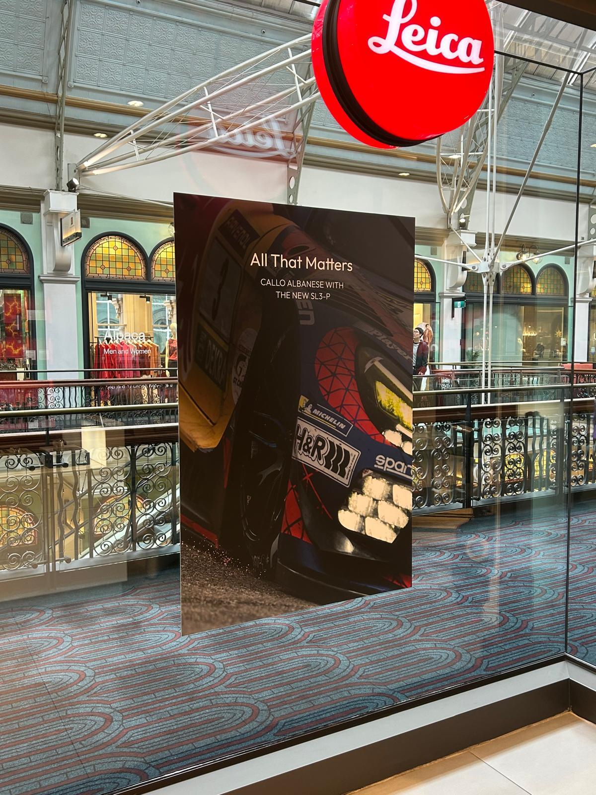 Vinyl graphics installed for Leica QVB