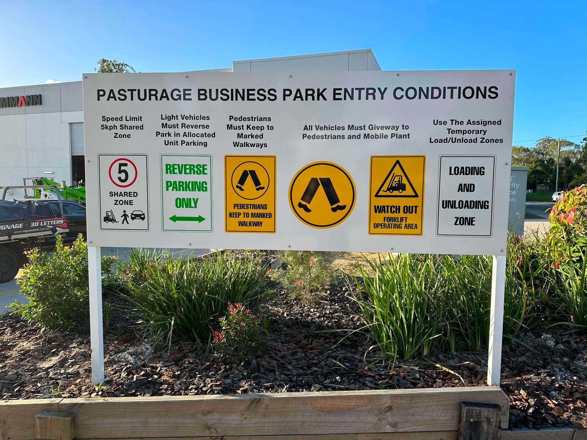 Construction & Site Safety Signage Pack for Pasturage Road Industrial Hub, Caboolture
