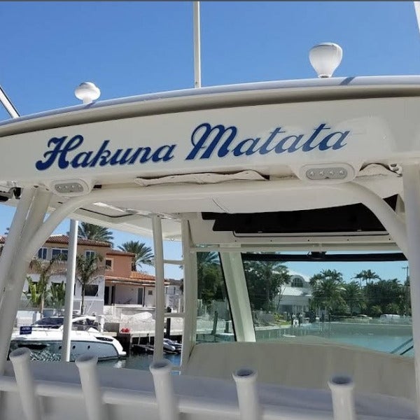 Custom Marine-Grade Boat Decals & Lettering in South Florida