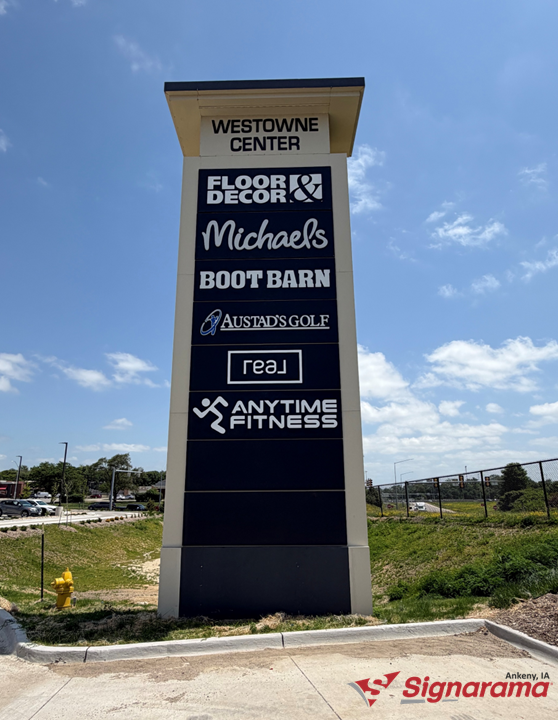 Westowne Center Pylon Sign Refresh Improves Visibility and Wayfinding