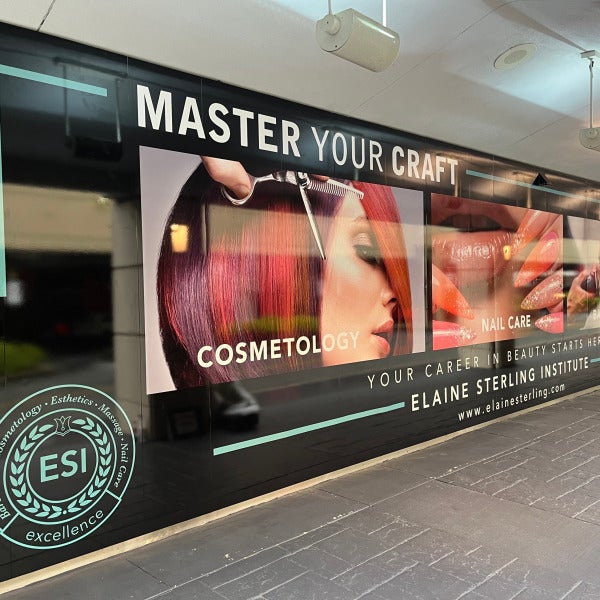 Custom Window Graphics for Elaine Sterling Institute