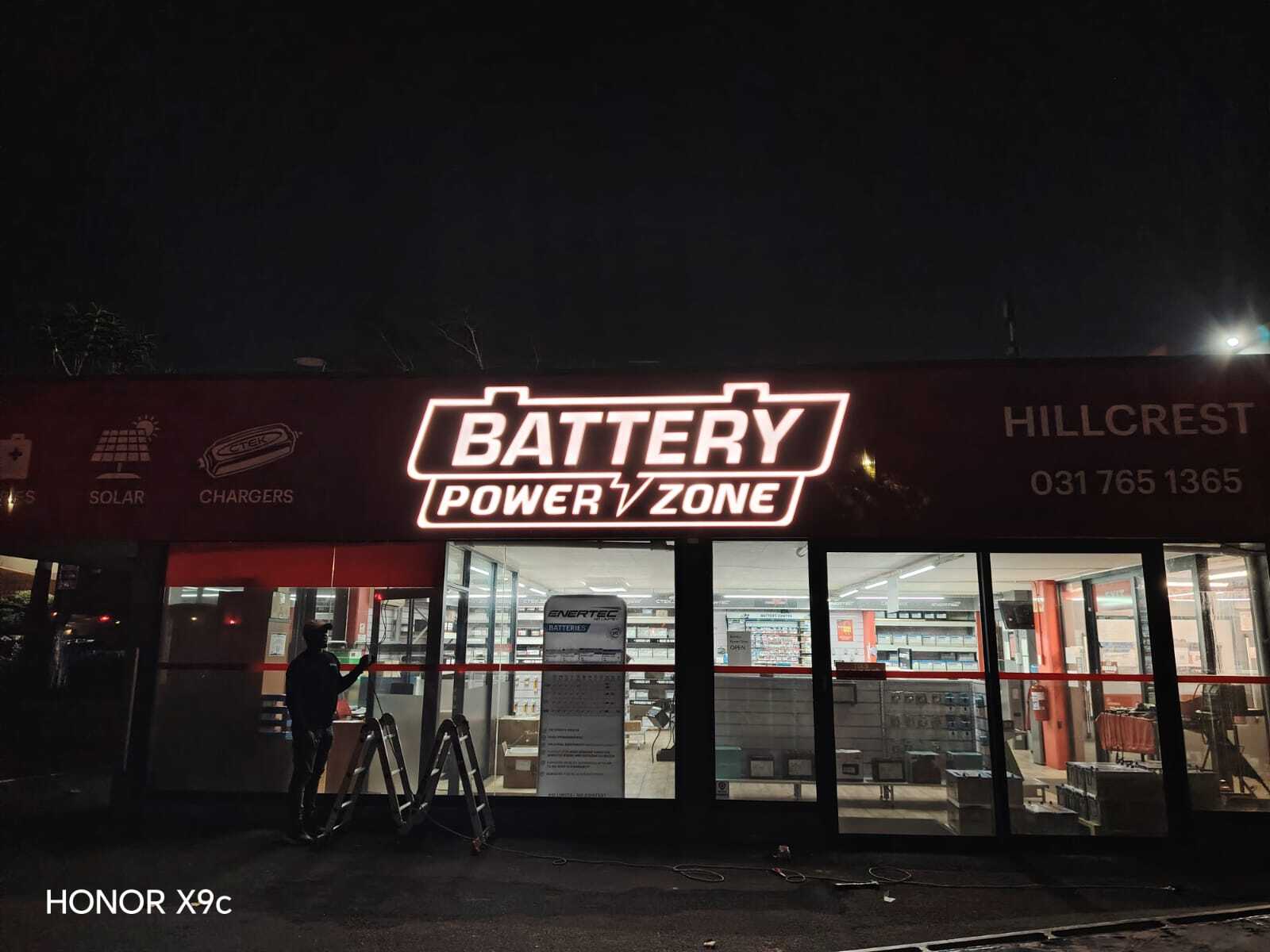 Battery Power Zone - Hillcrest new signage