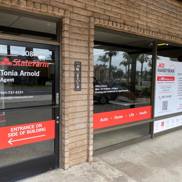 Storefront Window Graphics for State Farm and Ace Handyman Services