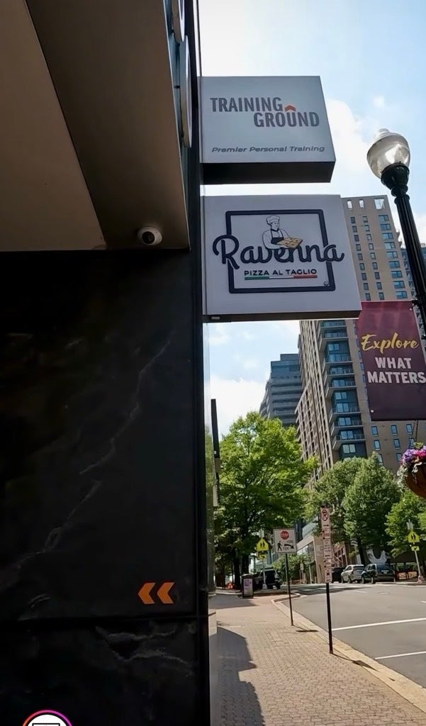 Custom SEG Fabric Graphics for Ravenna Pizza in Arlington, VA | Restaurant Signage & Wall Graphics