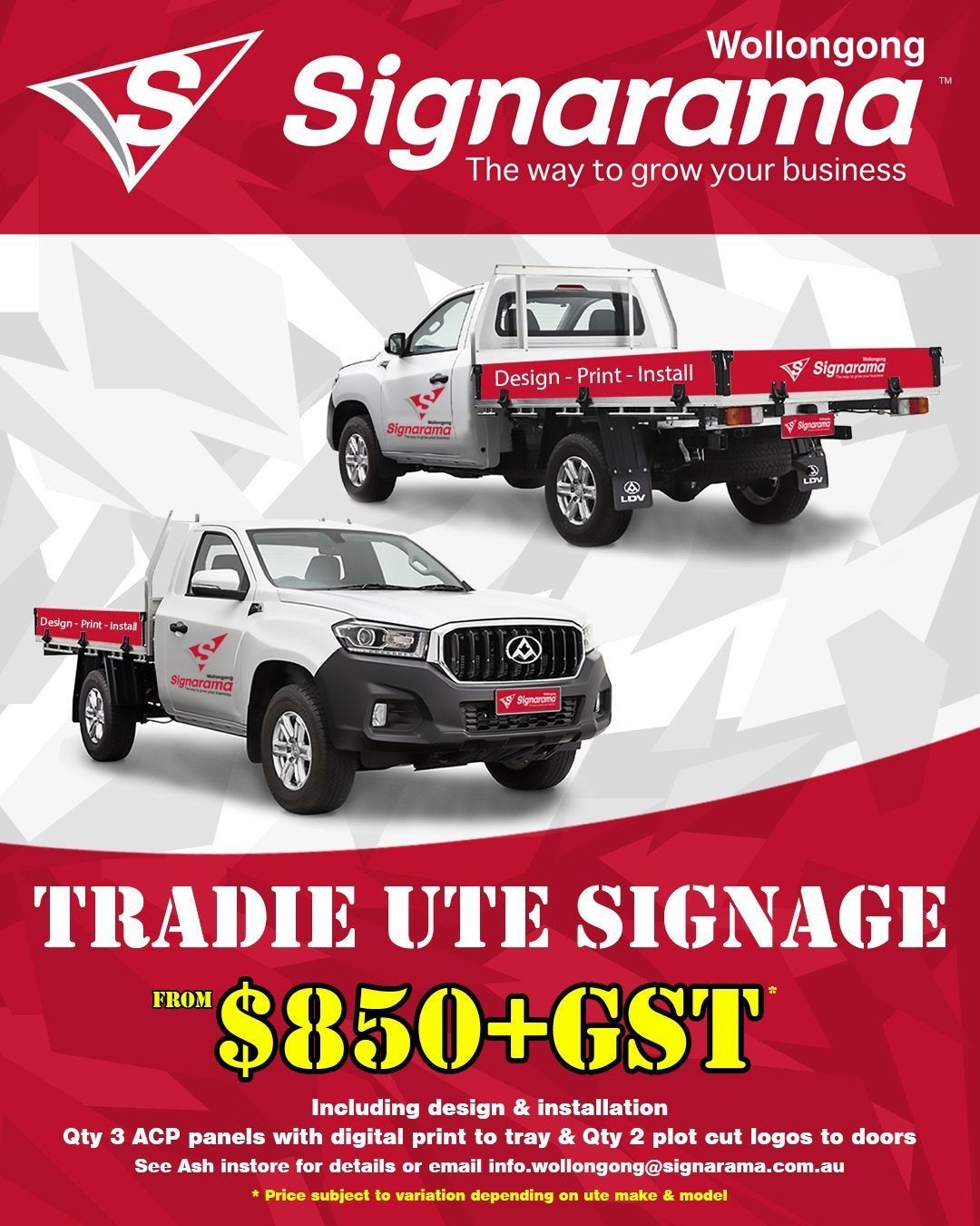 Ute Signage