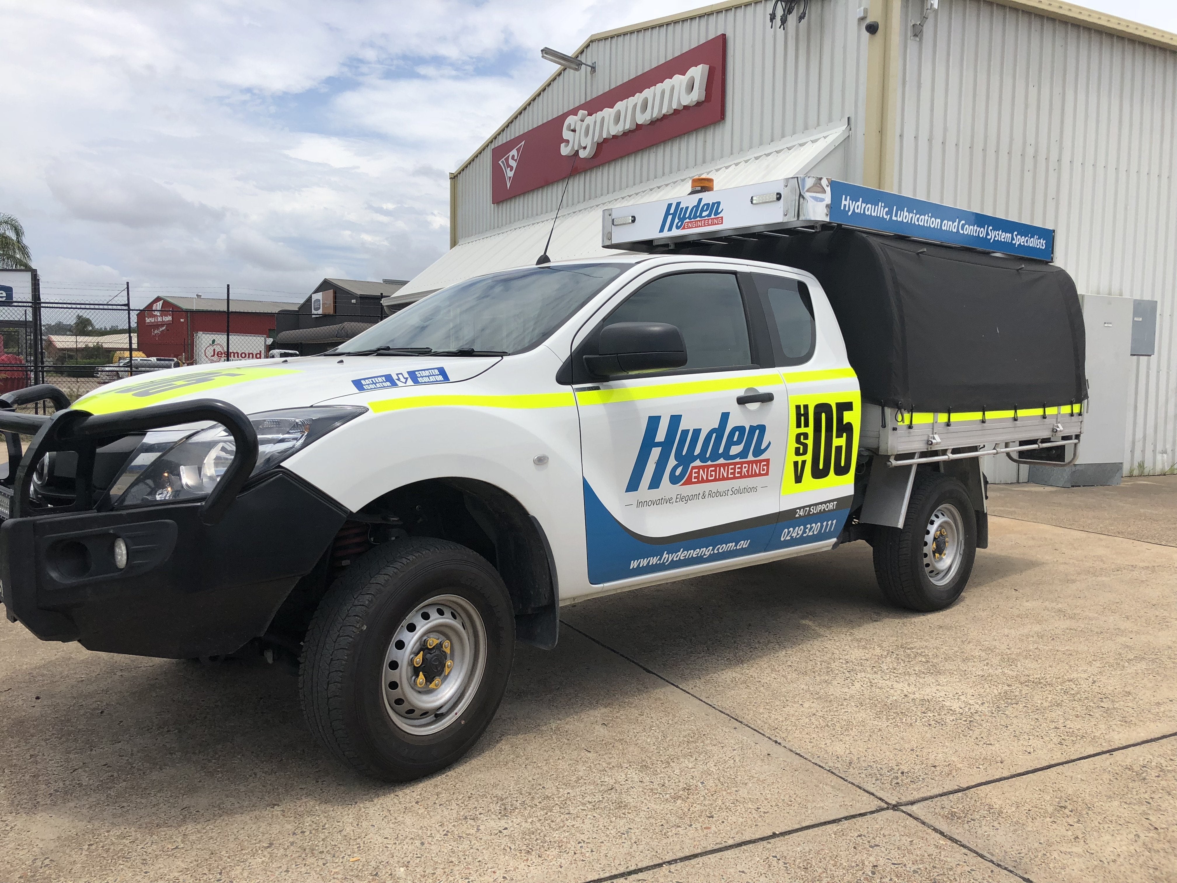 Reflective Vehicle Signage for a fleet ute with reflective tape and requirements