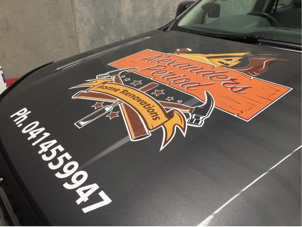 Vehicle Lettering - Alexanders Period Home Renovations