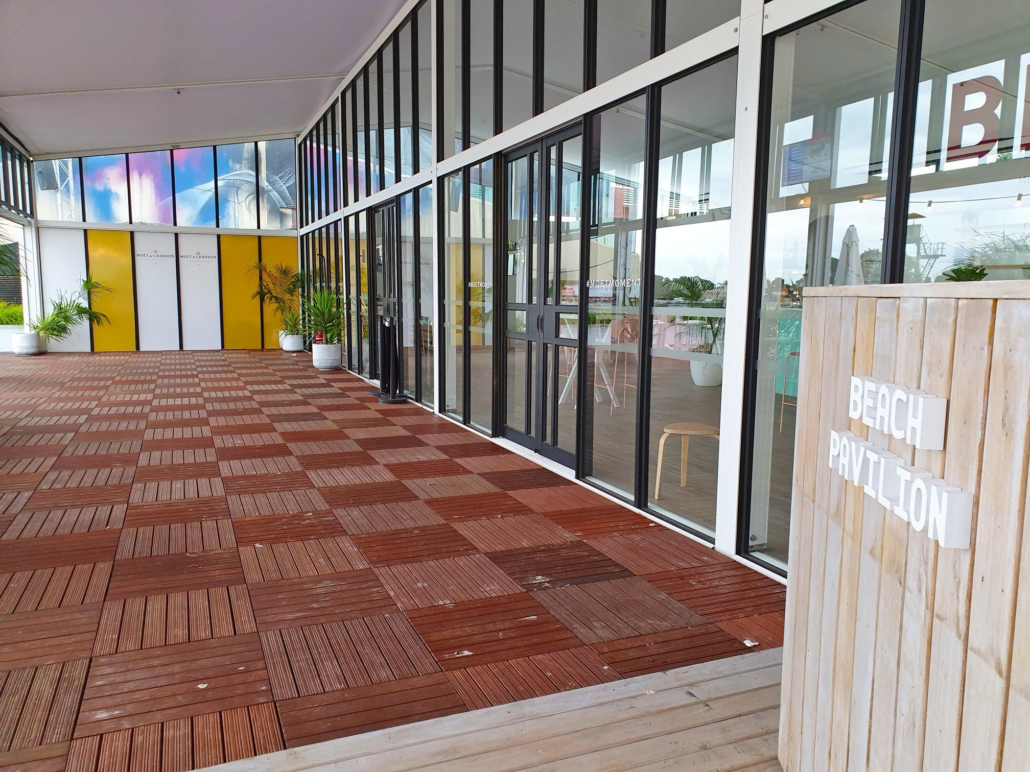 Caulfield Racecourse becomes a Beach Pavilion