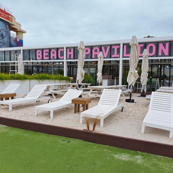 Caulfield Racecourse becomes a Beach Pavilion