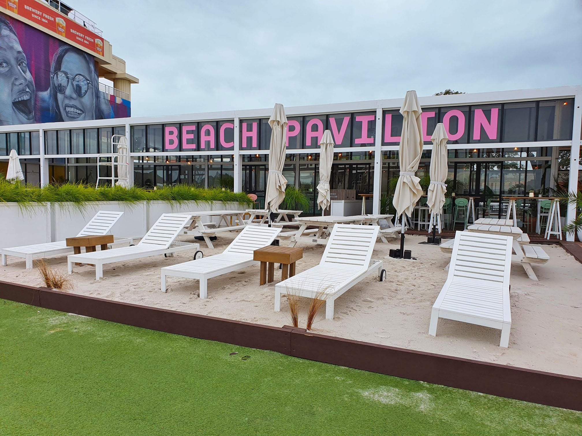 Caulfield Racecourse becomes a Beach Pavilion