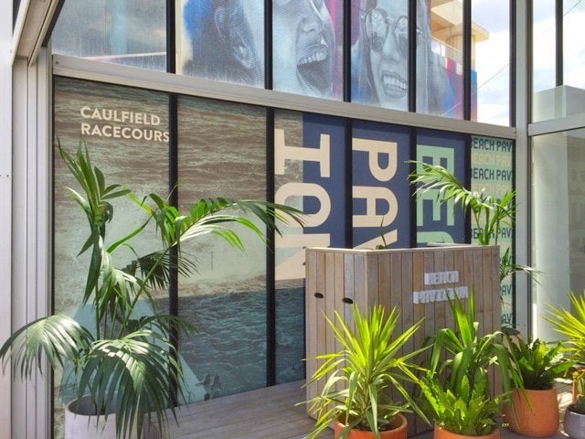 Caulfield Racecourse becomes a Beach Pavilion
