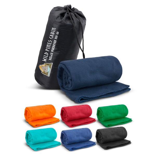 Custom Glasgow Fleece Blanket in Carry Bag