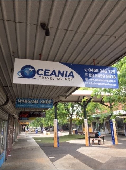 Shop Signage - Oceania Travel Agency - Heidelberg West