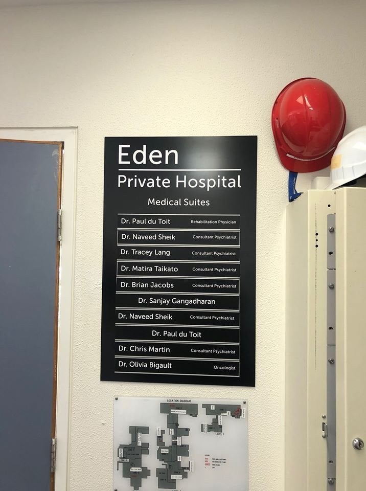 Eden Private Hospital Signage