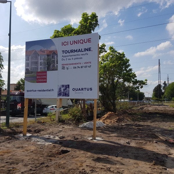 Panneau chantier 4x3 - Signarama Bordeaux Sud