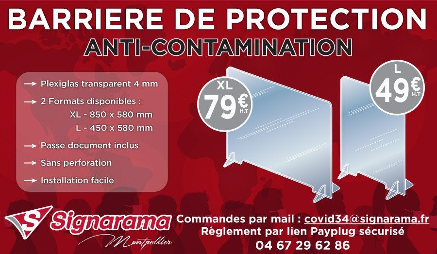 HYGIAPHONE - BARRIERE DE PROTECTION PLEXIGLAS
