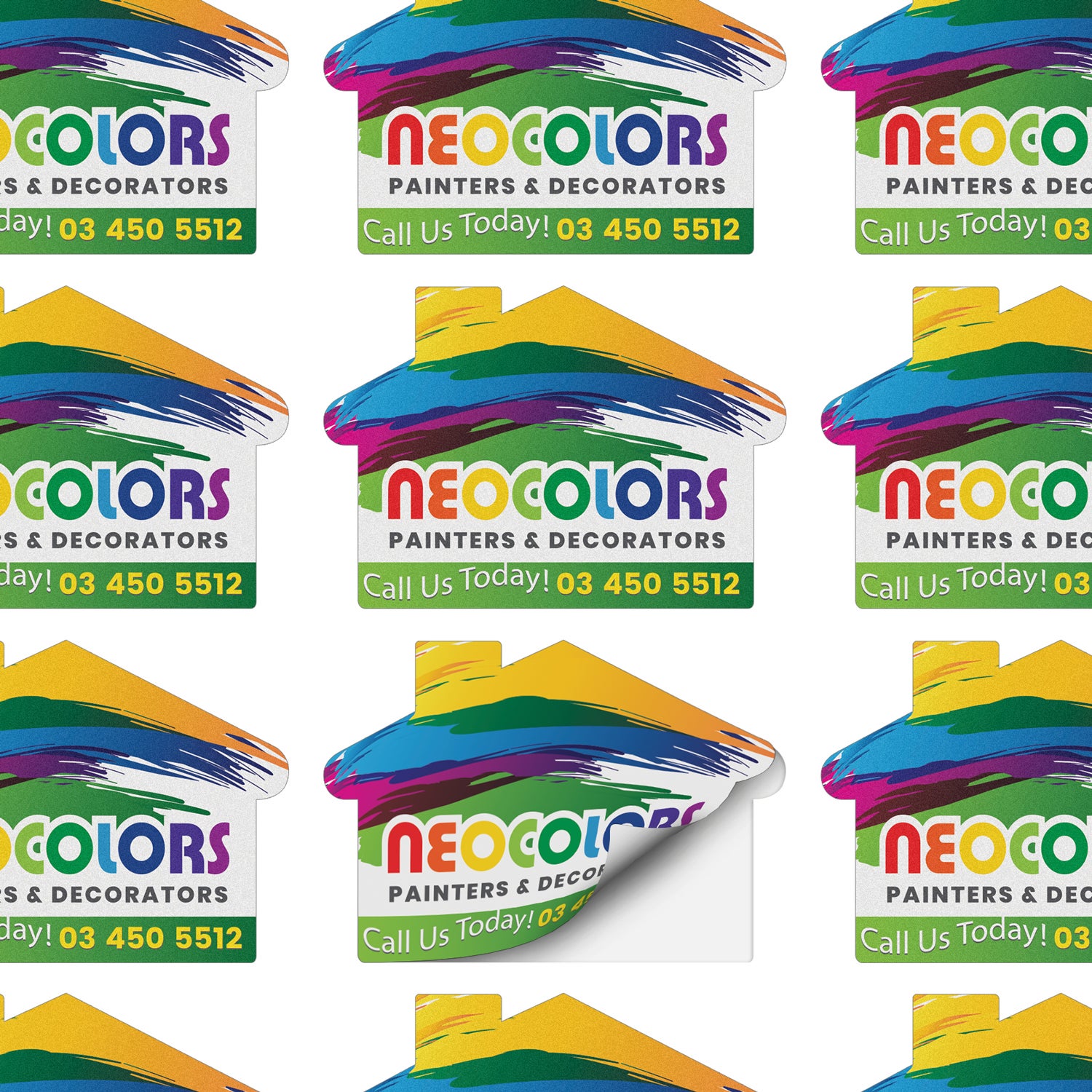AD Labels 70 x 50mm - House Shaped