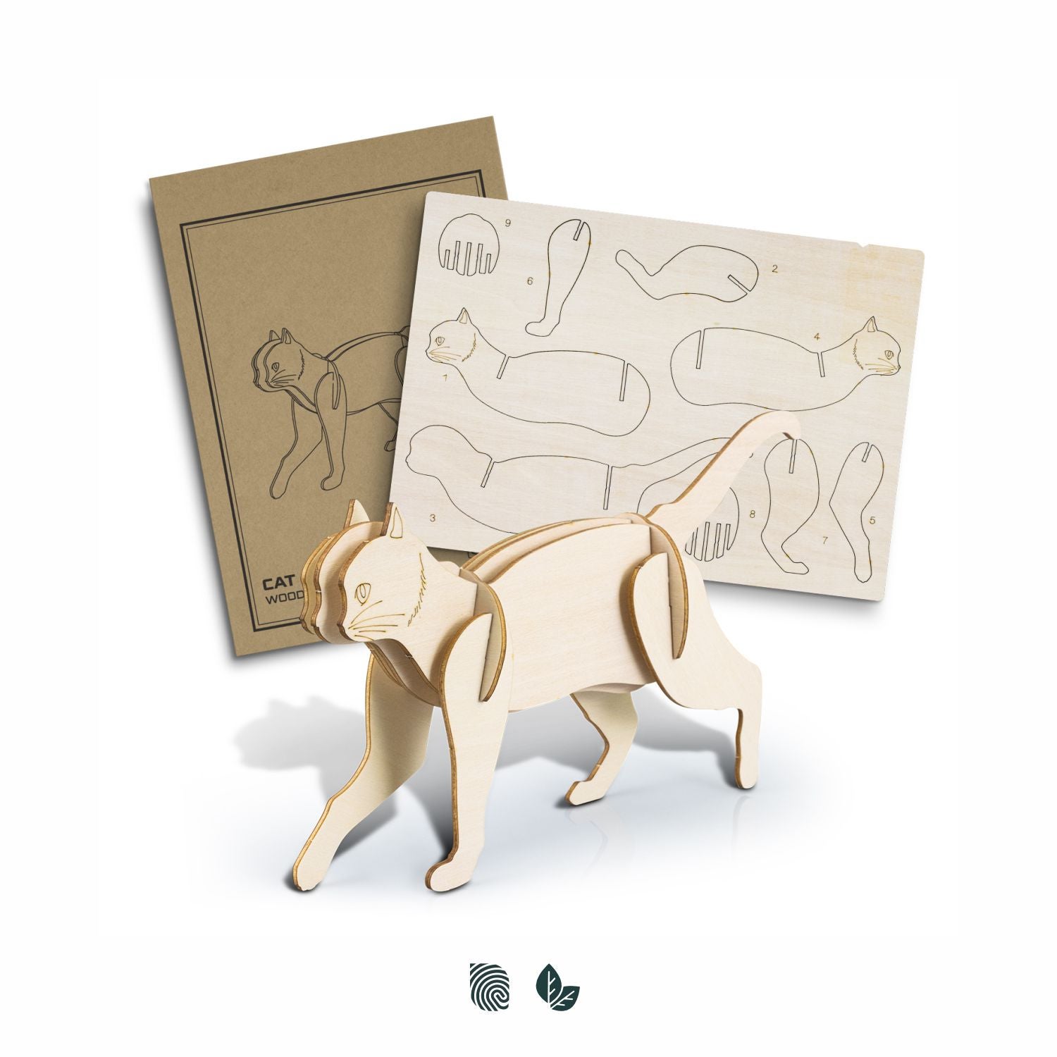 BRANDCRAFT Cat Wooden Model