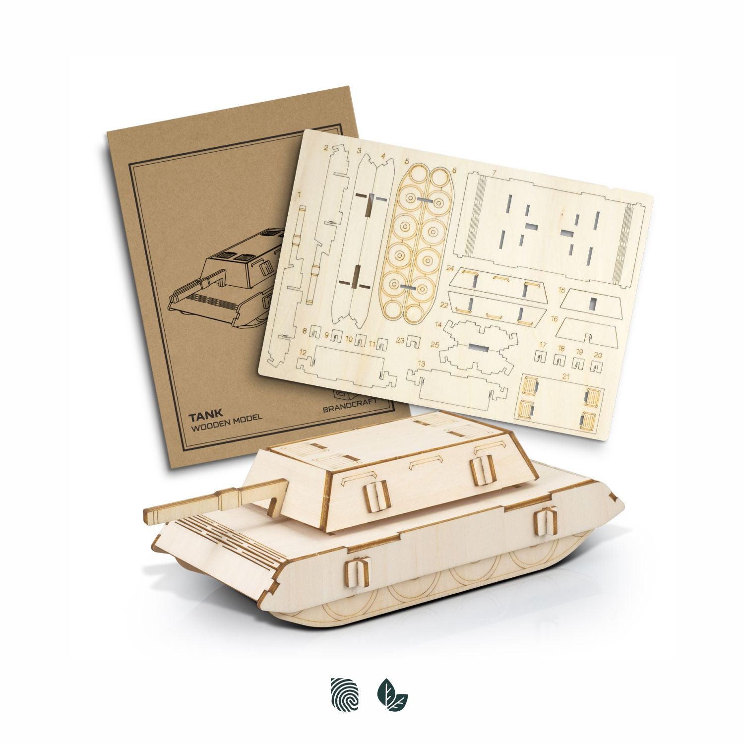 BRANDCRAFT Tank Wooden Model