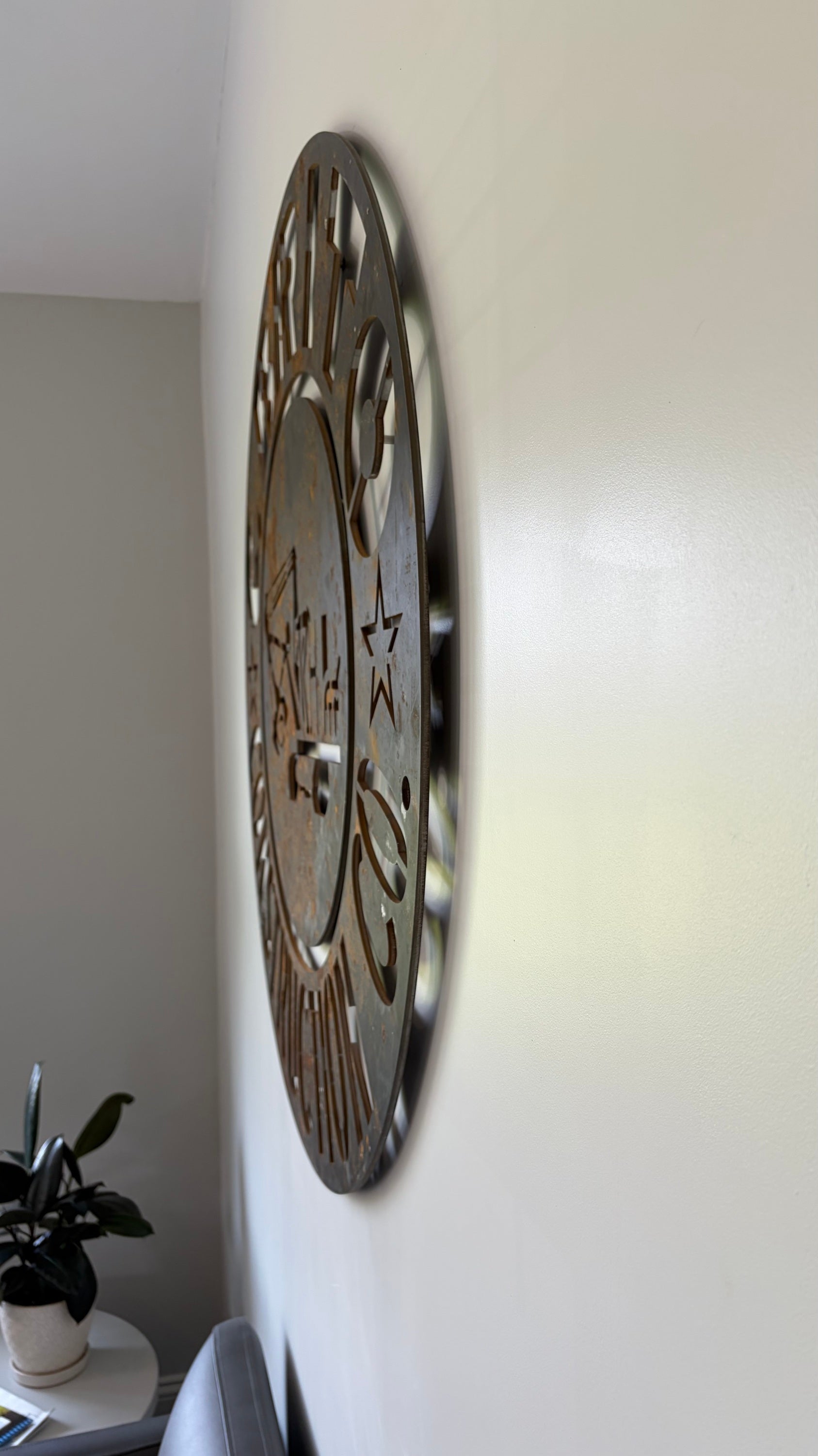 Custom Hot Rolled Metal Lobby Sign Creates an Authentic Industrial Look