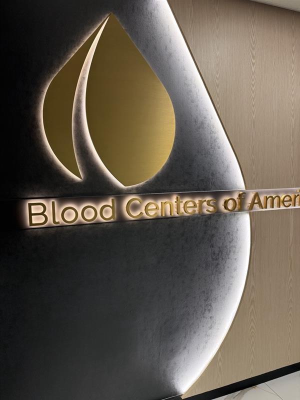 Elevating Blood Centers of America with Interior Halo-Lit Signage