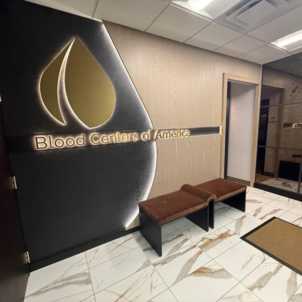 Elevating Blood Centers of America with Interior Halo-Lit Signage
