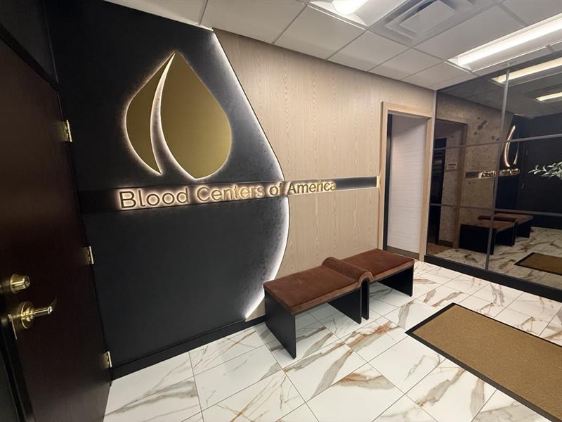 Elevating Blood Centers of America with Interior Halo-Lit Signage