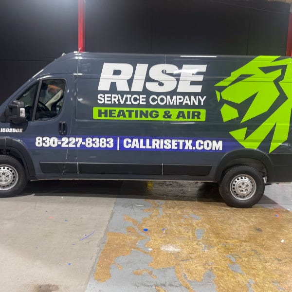 Rise Heating and Air_Driver Side_Spot Graphics_Van